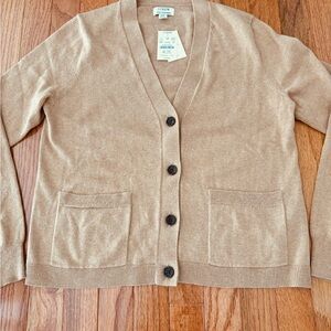 NWT J. Crew Cashmere Sweater Neutral Tan size XS